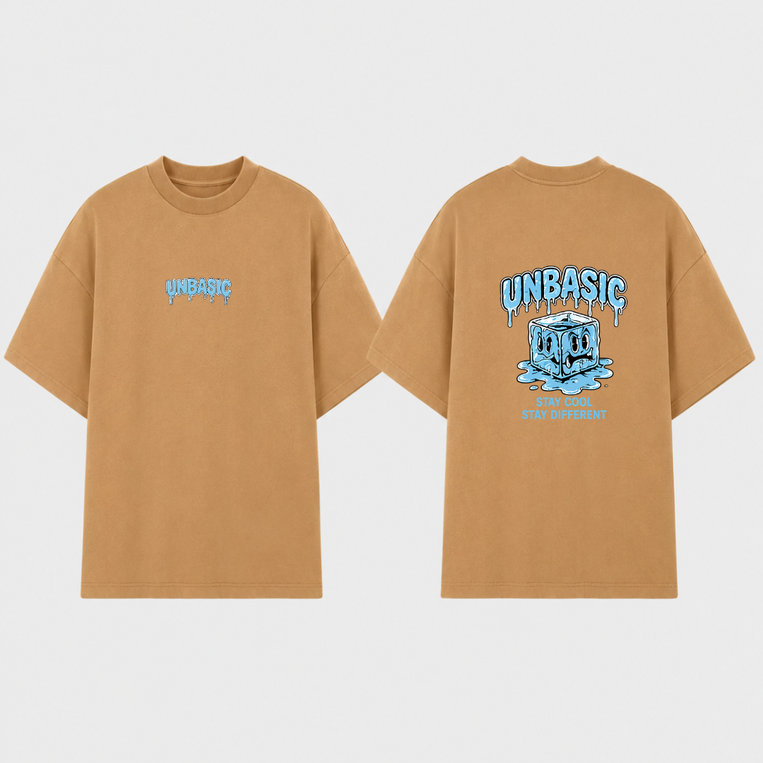 Camiseta Oversized DEEP FREEZE Camelo