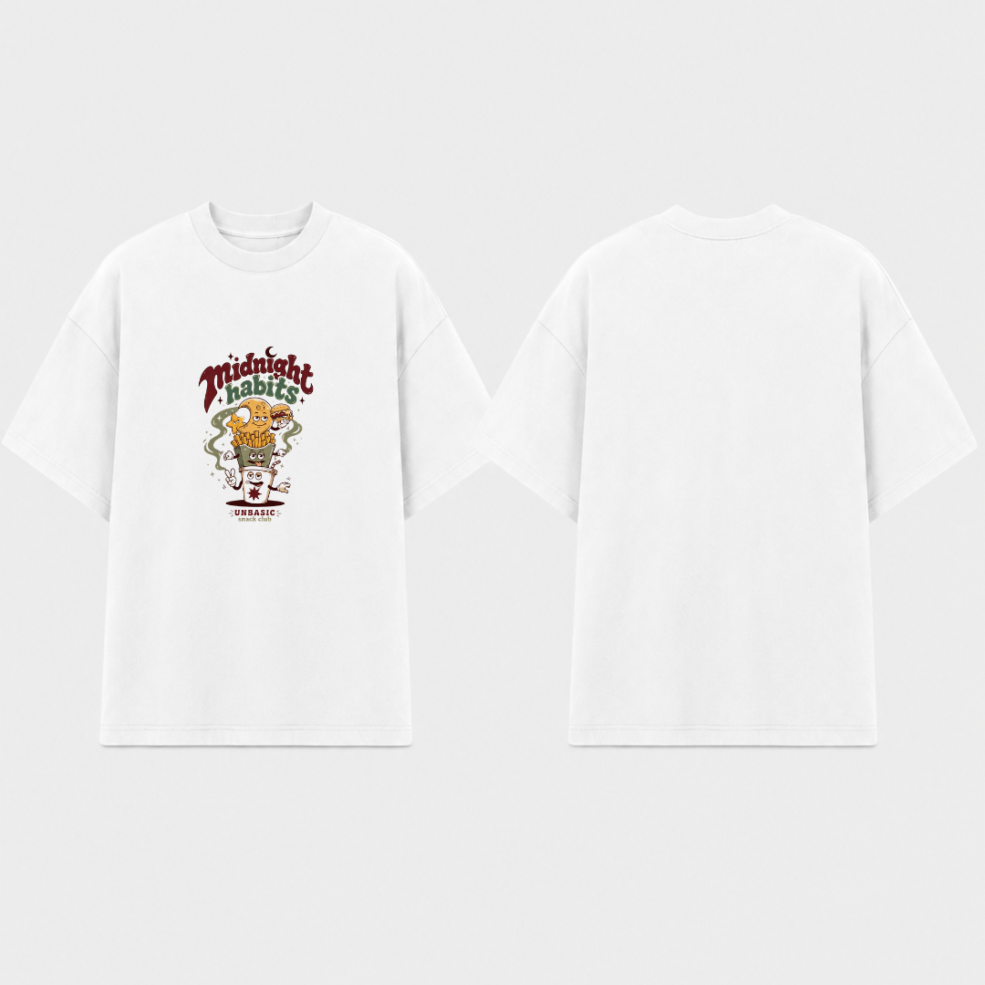 Camiseta Oversized GRAVEYARD Branco