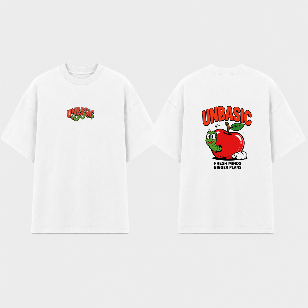 Camiseta Oversized BAD APPLE Branco