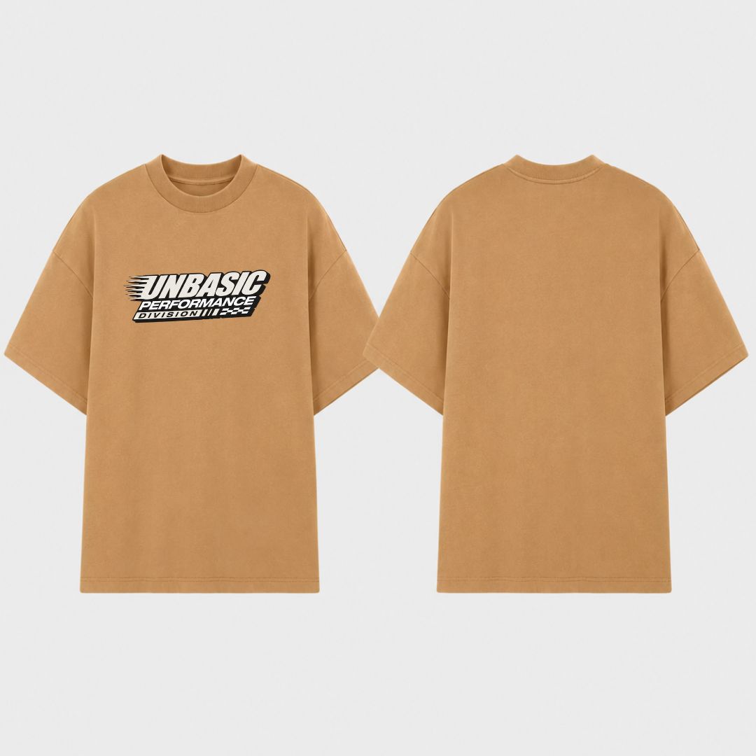 Camiseta Oversized PIT STOP Camelo