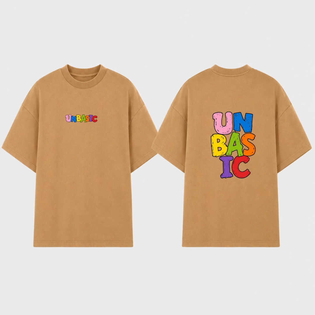 Camiseta Oversized STACKED Camelo