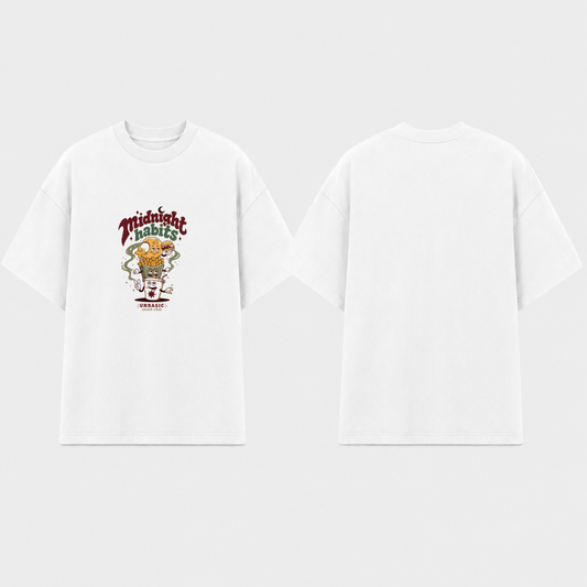 Camiseta Oversized GRAVEYARD Branco