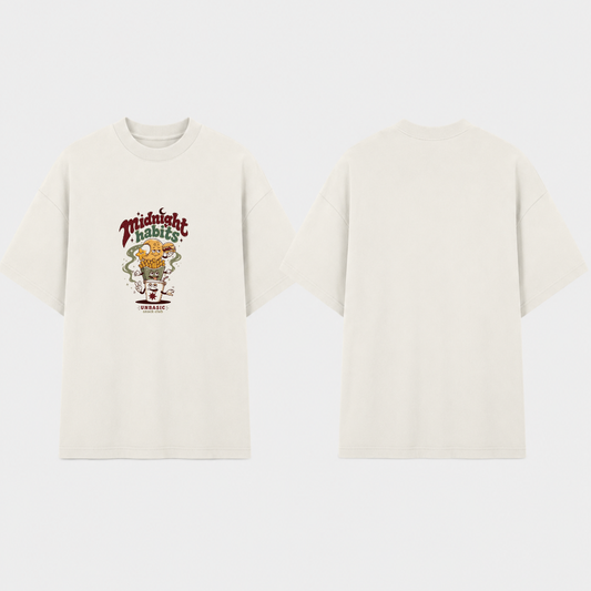 Camiseta Oversized GRAVEYARD Off White