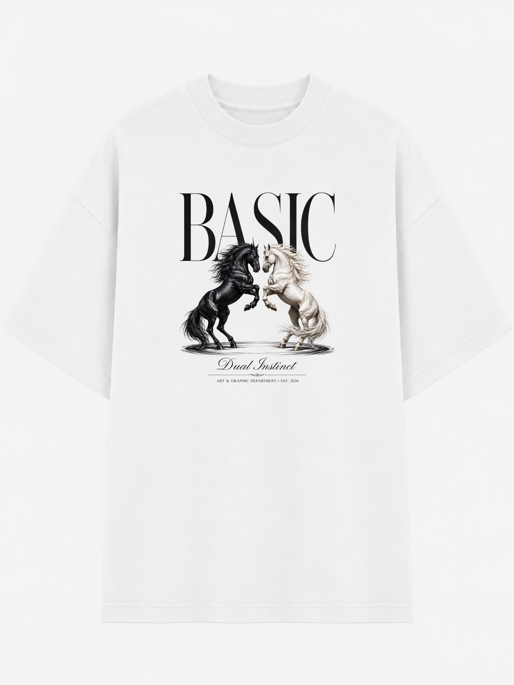 Camiseta Streetwear DUAL INSTINCT Branco