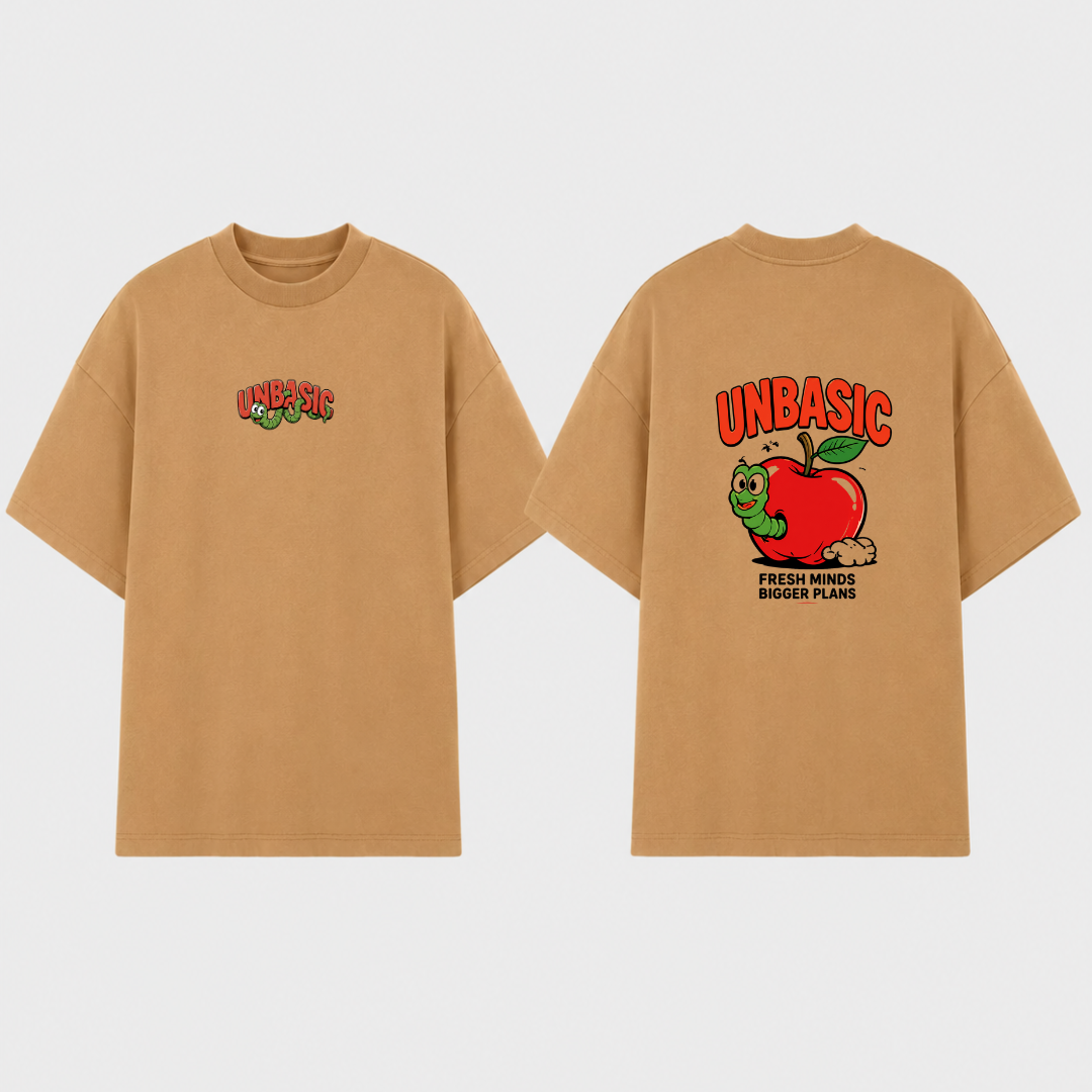 Camiseta Oversized BAD APPLE Camelo