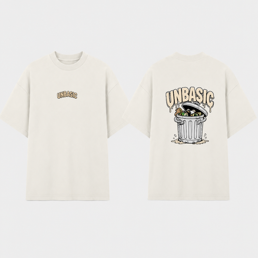 Camiseta Oversized TRASH DAY Off White