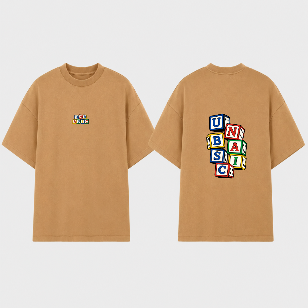 Camiseta Oversized TOY BOX Camelo