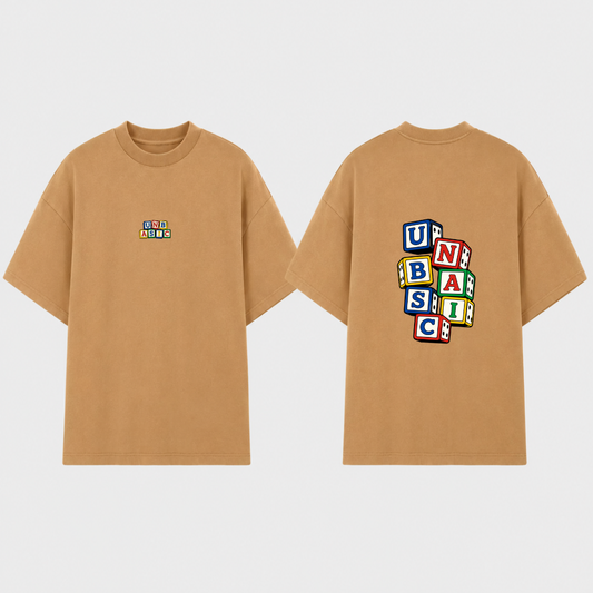 Camiseta Oversized TOY BOX Camelo